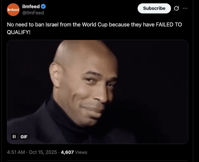 Meme Israel Piala Dunia 2026