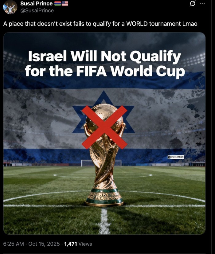 Meme Israel Piala Dunia 2026
