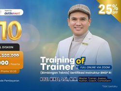Potongan Hingga Rp800 Ribu! Jadi Instruktur Profesional Bersertifikat Lewat Kelas ToT BNSP RI Potongan Hingga Rp800 Ribu! Jadi Instruktur Profesional Bersertifikat Lewat Kelas ToT BNSP RI