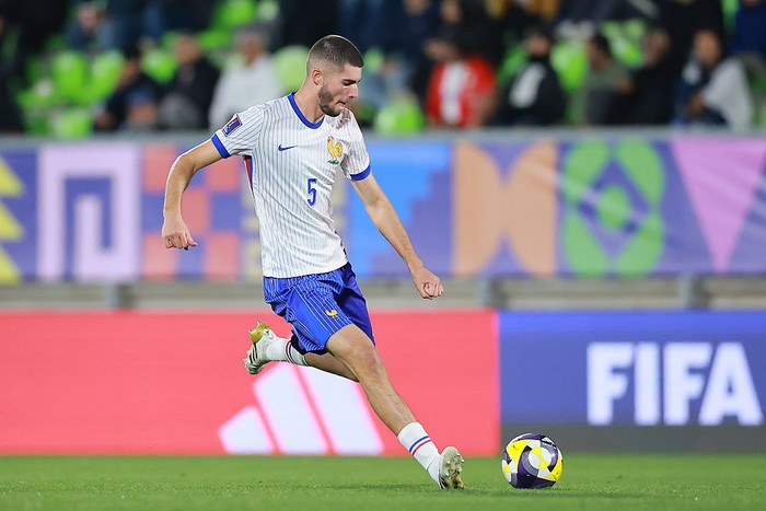 VALPARAISO, CHILE - OCTOBER 12: Elyaz Zidane of France kicks the ball during the FIFA U-20 World Cup Chile 2025 quarter-final match between Norway and France at Estadio Elías Figueroa Brander on October 12, 2025 in Valparaiso, Chile. (Photo by Hector Vivas - FIFA/FIFA via Getty Images)