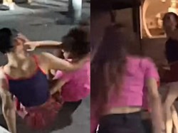 Duel 2 Waria Viral di Canggu: Pakai Rok Mini dan Saling Jambak!