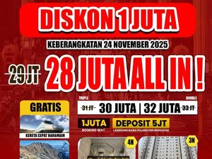 Umroh Promo Pesawat Saudia Airlines: 9 hari, Direct, Kereta Cepat, Taif