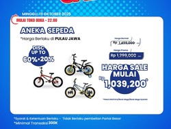 Aneka Sepeda Banting Harga di Transmart Full Day Sale, Buruan Borong!