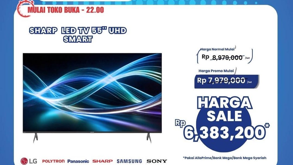 Dompet Gembira! TV LED Diskon Gila di Transmart Full Day Sale