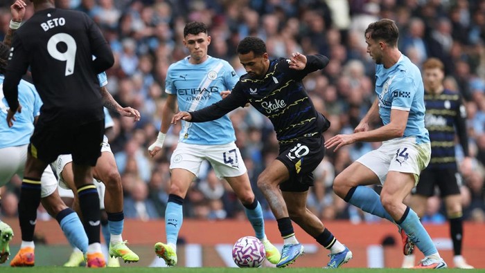 Man City Vs Everton Tanpa Gol di Babak Pertama