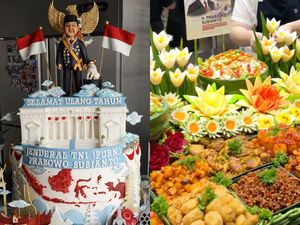 Desain Spesial Kue dan Tumpeng Ultah Prabowo, Layaknya Karya Seni!