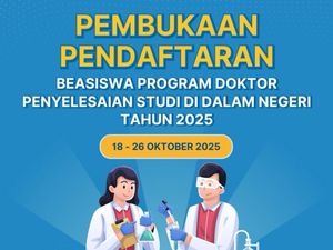 Pendaftaran Beasiswa Penyelesaian Studi Doktor Dalam Negeri 2025 Dibuka, Tertarik Mendaftar? Pendaftaran Beasiswa Penyelesaian Studi Doktor Dalam Negeri 2025 Dibuka, Tertarik Mendaftar?