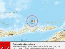 Gempa M 4,7 Guncang Larantuka, Terasa hingga Lembata