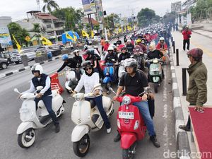 Komunitas Vespa Galang Dana Rp 150 Juta untuk Ponpes Al Khoziny