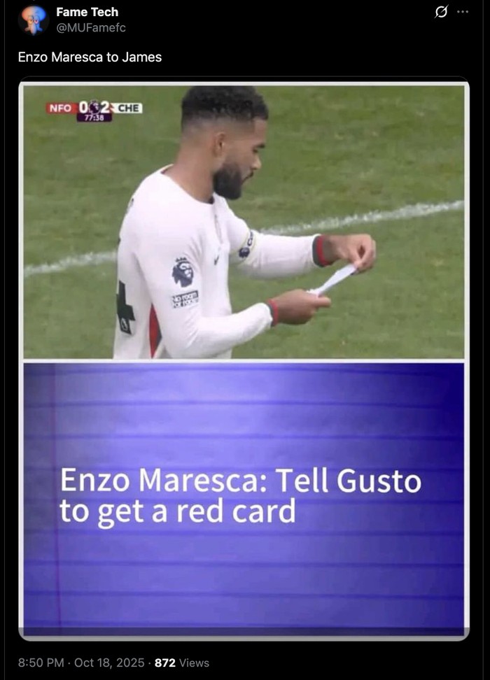 Meme Chelsea Kartu Merah