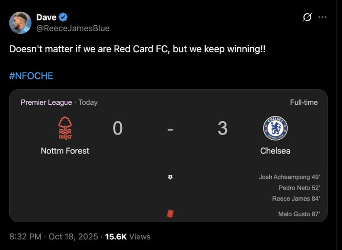 Meme Chelsea Kartu Merah