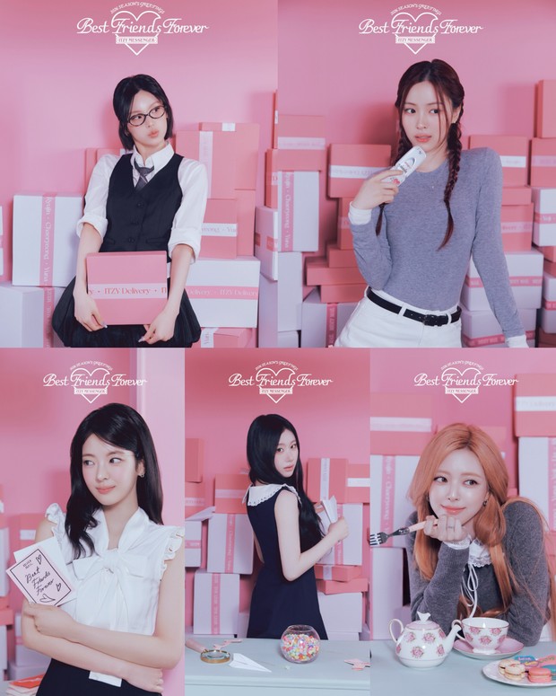 Potret ITZY dalam foto konsep Season's Greeting 2026/ Foto: instagram.com/itzy.all.in.us Masing-masing member ITZY menyiapkan hadiah dalam foto konsep individu Season's Greeting 2026.