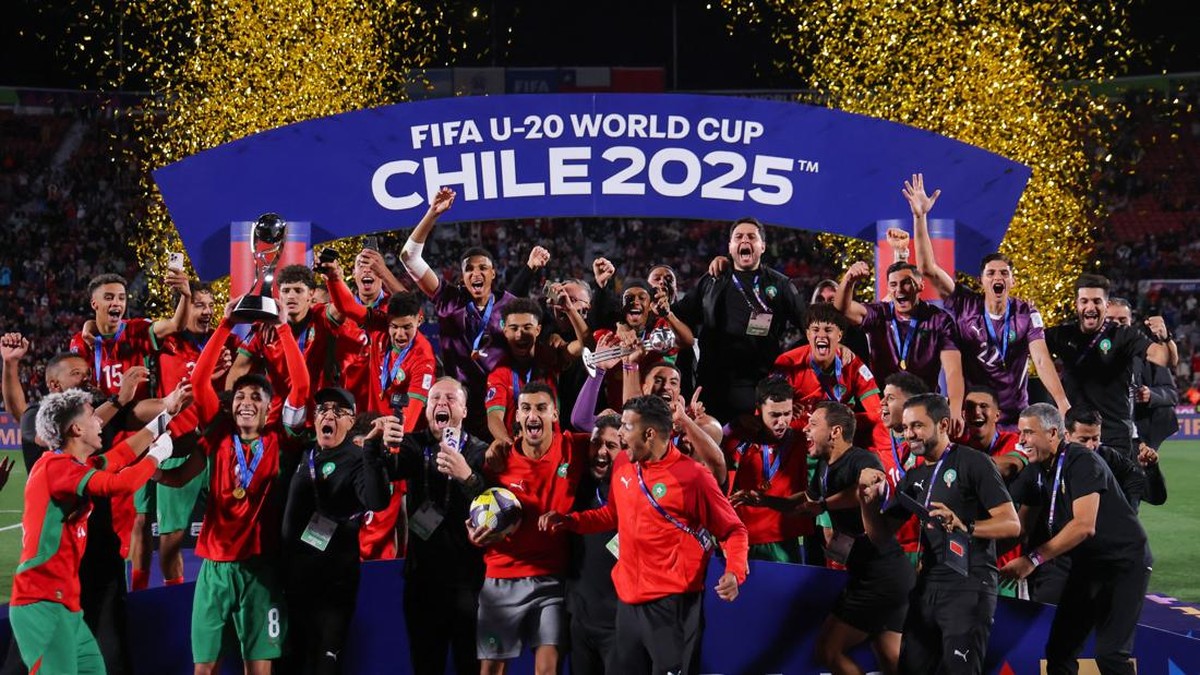 Timnas Maroko U-20 juara Piala Dunia U-20 2025. (Foto: dok. Twitter/@FIFAWorldCup)