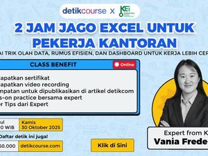 Waktunya Kerja Lebih Produktif! Kuasai Excel Dalam 2 Jam Bareng detikcourse Waktunya Kerja Lebih Produktif! Kuasai Excel Dalam 2 Jam Bareng detikcourse
