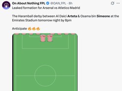 Laga Arsenal vs Atletico Madrid dicap sebagai derby haramball. Meme ini menggambarkan kedua tim memainkan formasi bertahan total pada pertandingan nanti. (Foto: Twitter)