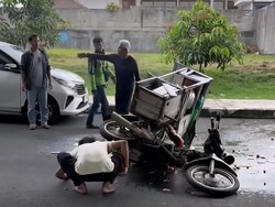 Viral Tukang Bakso di Bogor Kecelakaan hingga Tersiram Kuah Panas