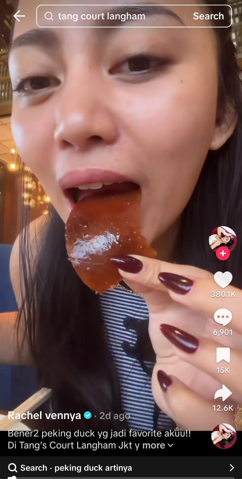 Rachel Vennya tes kriuk