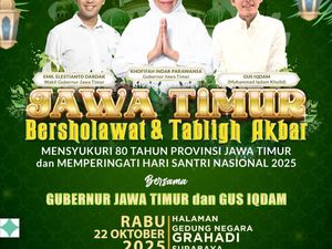 Sholawat dan Tabligh Akbar Warnai Peringatan Hari Santri di Jawa Timur Sholawat dan Tabligh Akbar Warnai Peringatan Hari Santri di Jawa Timur