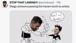Meme Arteta Kalahkan Simeone, Jadi Raja Baru Haramball