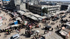 Suasana Pasar Gaza Hidup Lagi di Tengah Gencatan Senjata