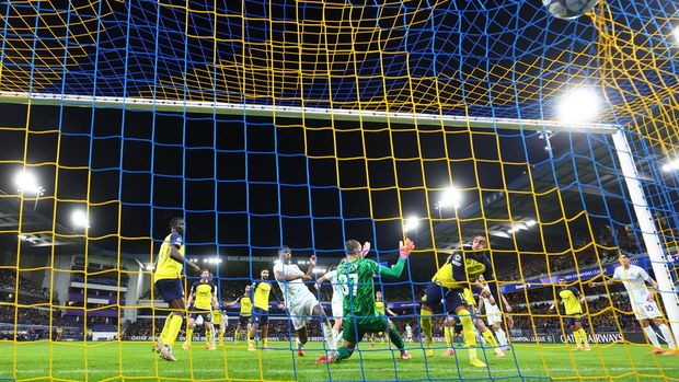 Soccer Football - UEFA Champions League - Union Saint-Gilloise v Inter Milan - Lotto Park, Brussels, Belgium - October 21, 2025 Inter Milan's Lautaro Martinez scores their second goal REUTERS/Yves Herman