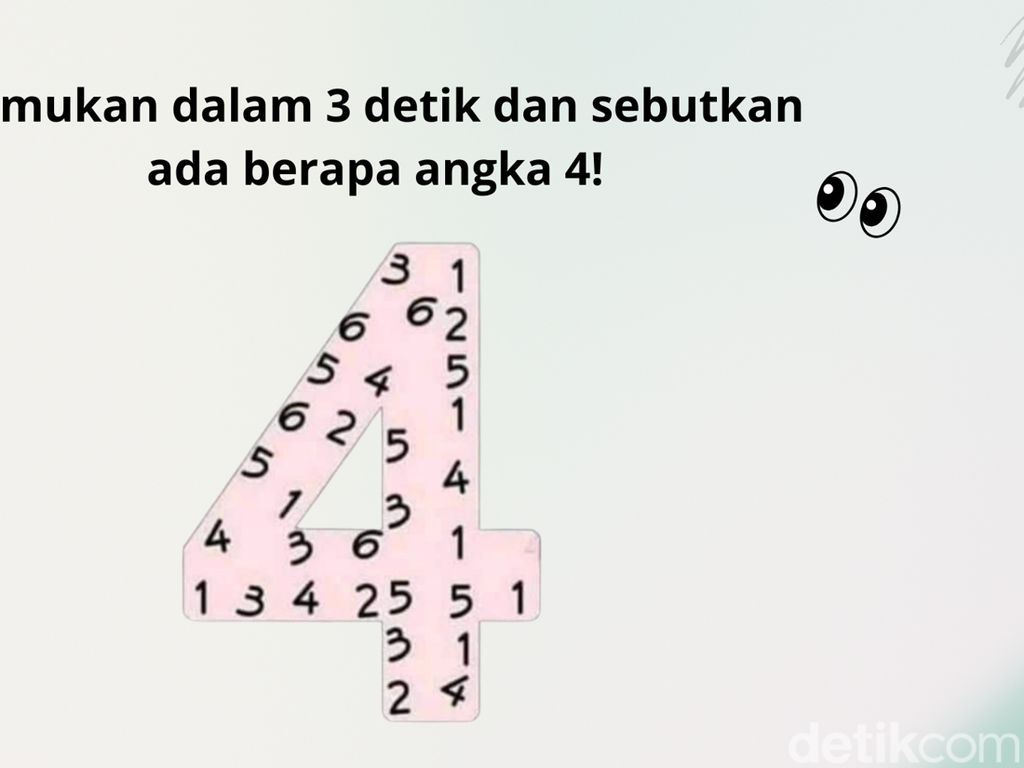 Coba Jawab Tes Ini dengan Cepat! Kalau Butuh Lebih dari 5 Detik, Fix Mata Kamu Lelah Coba Jawab Tes Ini dengan Cepat! Kalau Butuh Lebih dari 5 Detik, Fix Mata Kamu Lelah