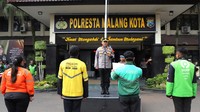 Ratusan Pengemudi Ojol Deklarasi Jogo Malang di Mapolresta