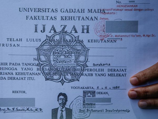 Potret Salinan Ijazah Joko Widodo dari Komisi Pemilihan Umum RI