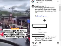 Heboh Tawuran Pelajar Konvoi Motoran di Borobudur Saat Salat Jumat
