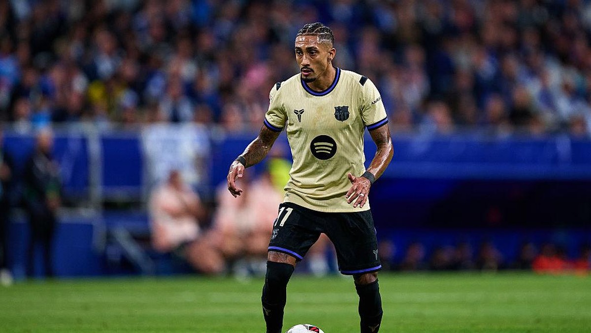 Raphinha kemungkinan absen lebih lama. (Getty Images/Quality Sport Images)