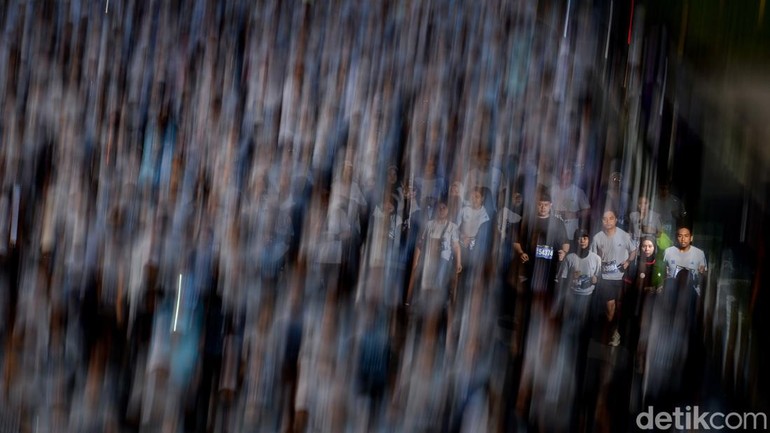 Acara ini bertujuan mempromosikan Jakarta sebagai kota destinasi olahraga dan pariwisata. ANTARA FOTO/Putra M. Akbar