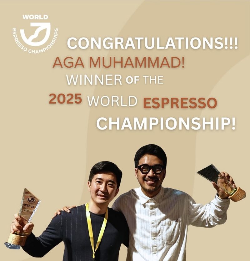 Aga menang WEC Bangga! Barista Indonesia Jadi Juara di World Espresso Championship 2025