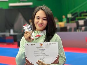 Polwan Polda Riau Bripda Jessica Raih Medali di PON Bela Diri 2025