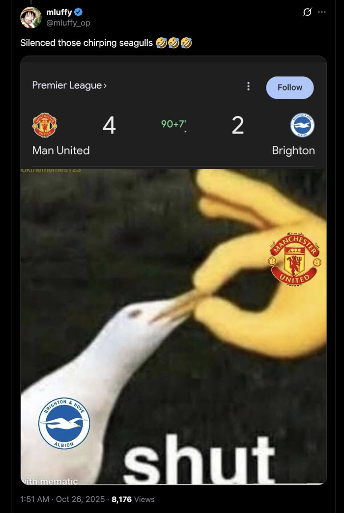 Meme MU Vs Brighton