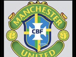 MU sempat unggul 2-0 lebih dulu lewat gol dua pemain Brasilnya. Sampai-sampai logo klub pun berubah jadi seperti federasi sepakbola negeri Samba itu! Foto: dok. Internet/X (Twitter)