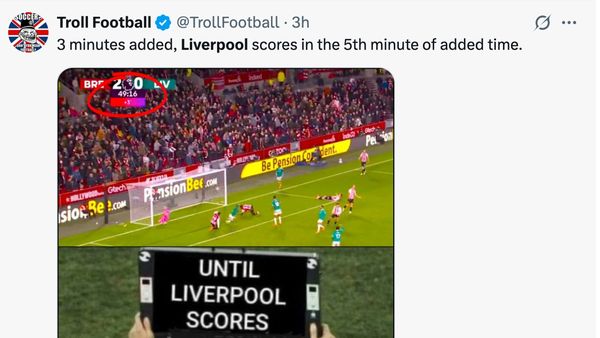 Meme Liverpool Keok Lagi, Padahal Sudah Dibantu Wasit