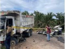 Pengawas Perusahaan di Muara Enim Tewas Tertimpa Truk Muatan Batu Krokos