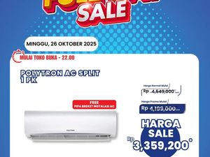 Harga Miring! AC Split 1 PK Diskon Gede-gedean di Transmart