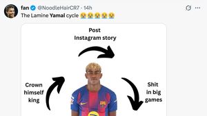 Meme Lamine Yamal yang Memble di El Clasico