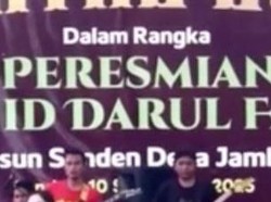 Viral Peresmian Masjid Ngundang Biduan, Ternyata Salah Banner