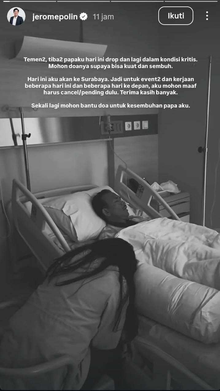 Ayah Jerome Polin Kritis