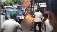 Geger Pencuri Motor Diikat dan Dibakar Massa di Surabaya Geger Pencuri Motor Diikat dan Dibakar Massa di Surabaya