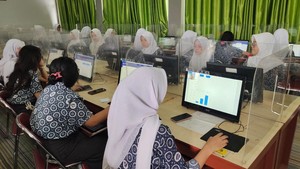 Potret Uji Coba Tes Kemampuan Akademik (TKA) di SMAN 3 Palembang