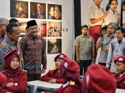 Beragam Foto Kegiatan Sekolah Rakyat Mejeng di Pameran Haluan Merah Putih