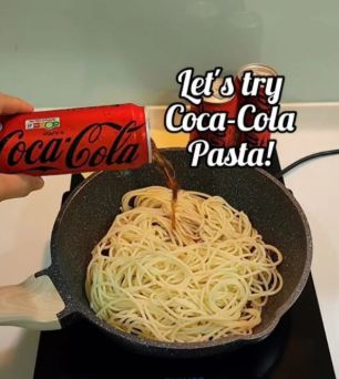 Viral! Kreasi Pasta Keju Pakai Minuman Soda Bikin Netizen Mual