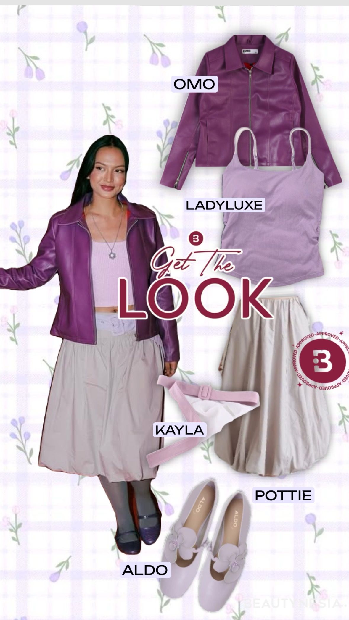 Get The Look: Inspirasi outfit serba ungu yang gemas ala Tasya Kissty