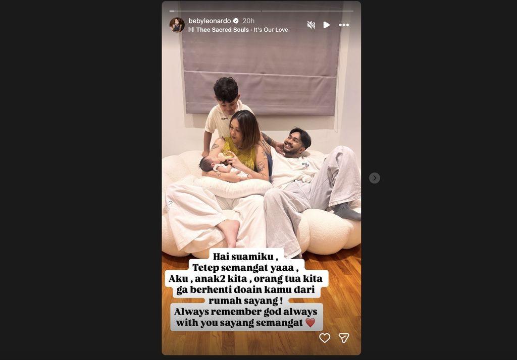 Ucapan istri Onadio Leonardo, Beby Prisilia, setelah suaminya ditahan gegara kasus dugaan narkoba, Jumat (31/10).