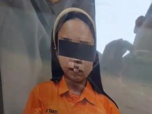 Penampakan Melani Bos Mecimapro Pakai Baju Tahanan Oranye