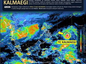 Siklon Tropis Kalmaegi Lewati Wilayah RI, Bawa Hujan Sedang-Lebat di Daerah Ini!