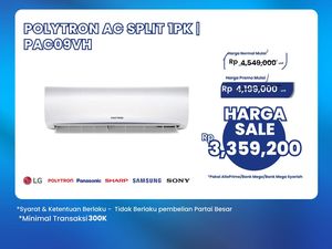 AC Split 1 PK Polytron di Transmart Full Day Sale Harganya Miring!